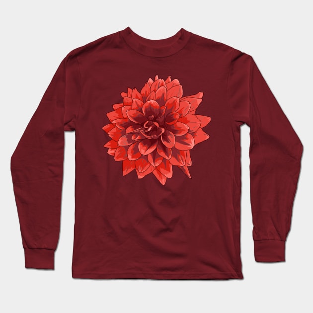 Dahlia Long Sleeve T-Shirt by Javisolarte